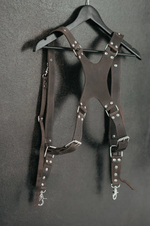 Dual Camera Harness – Matte Leather with Custom Logo Option