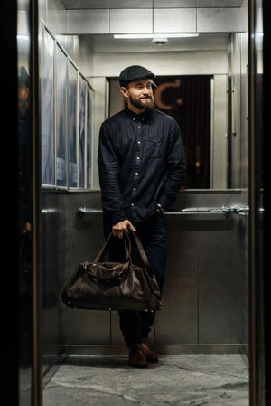 Handmade Distressed Leather Duffel – Travel Bag for Men | Stout M/L