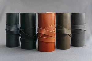 Roll-Up Leather Cord & Tools Wrap – Smooth Finish