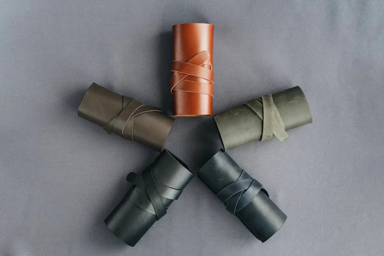 Roll-Up Leather Cord & Tools Wrap – Smooth Finish