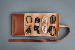 Roll-Up Leather Cord & Tools Wrap – Smooth Finish