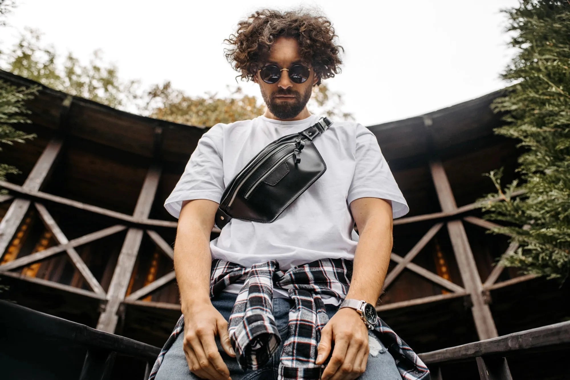 Leather BumBag | Black - Wenderfarer