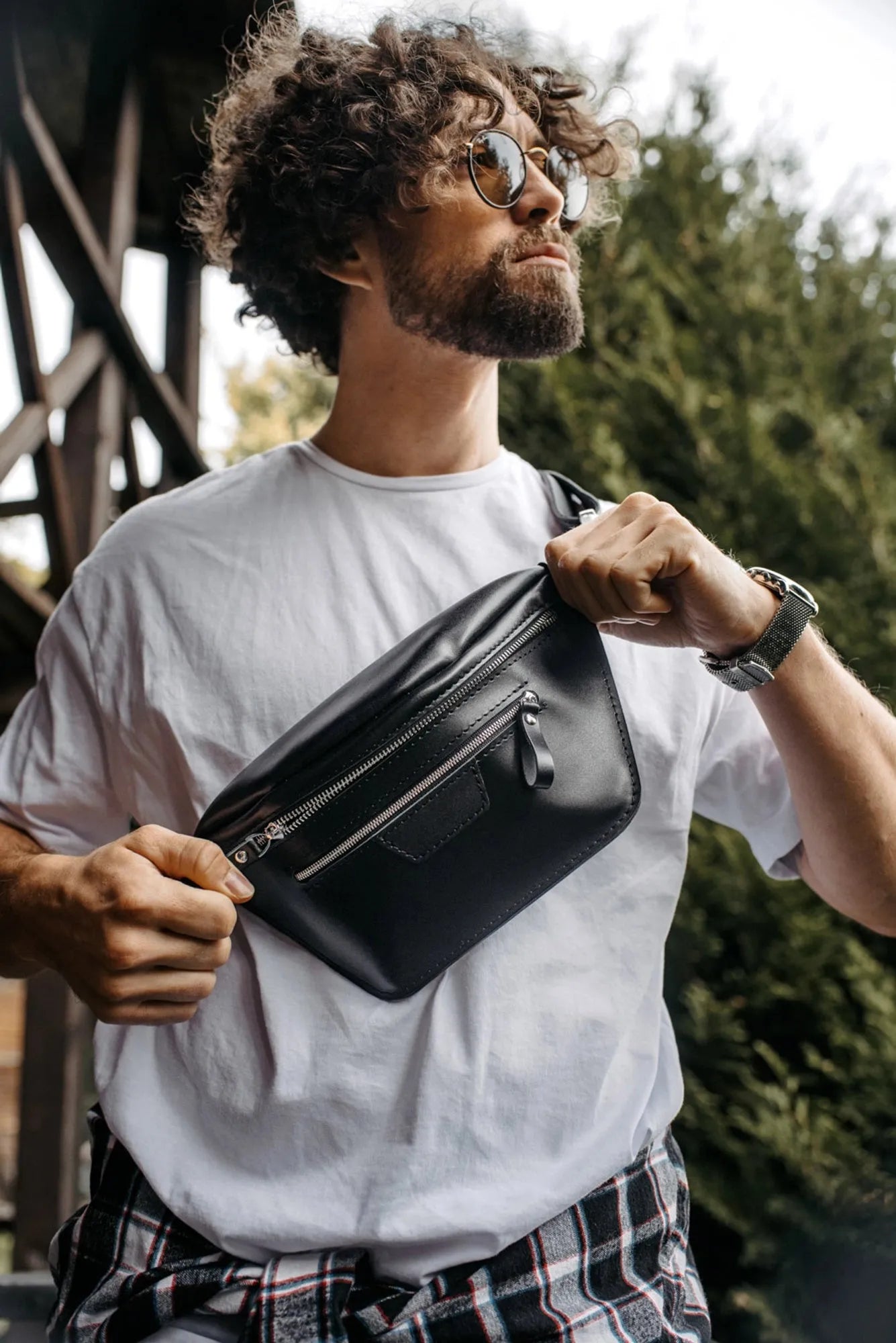 Leather BumBag | Black - Wenderfarer