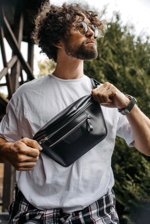 Leather BumBag | Black - Wenderfarer