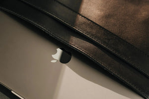 Timeless Leather MacBook Sleeve – All Sizes with Felt Lining