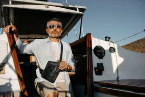 Smooth Leather Sling Bag for Men's | Hidden