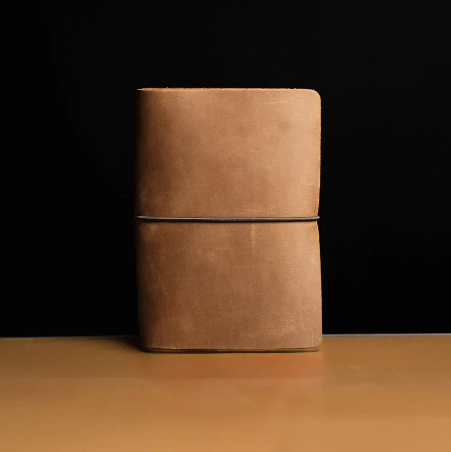 Distressed Leather Refillable Notebook cover A6, A5, B6