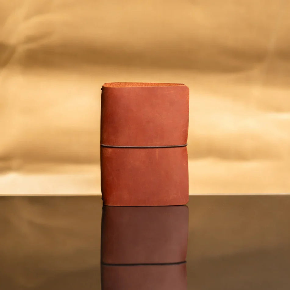 Distressed Leather Refillable Notebook cover A6, A5, B6