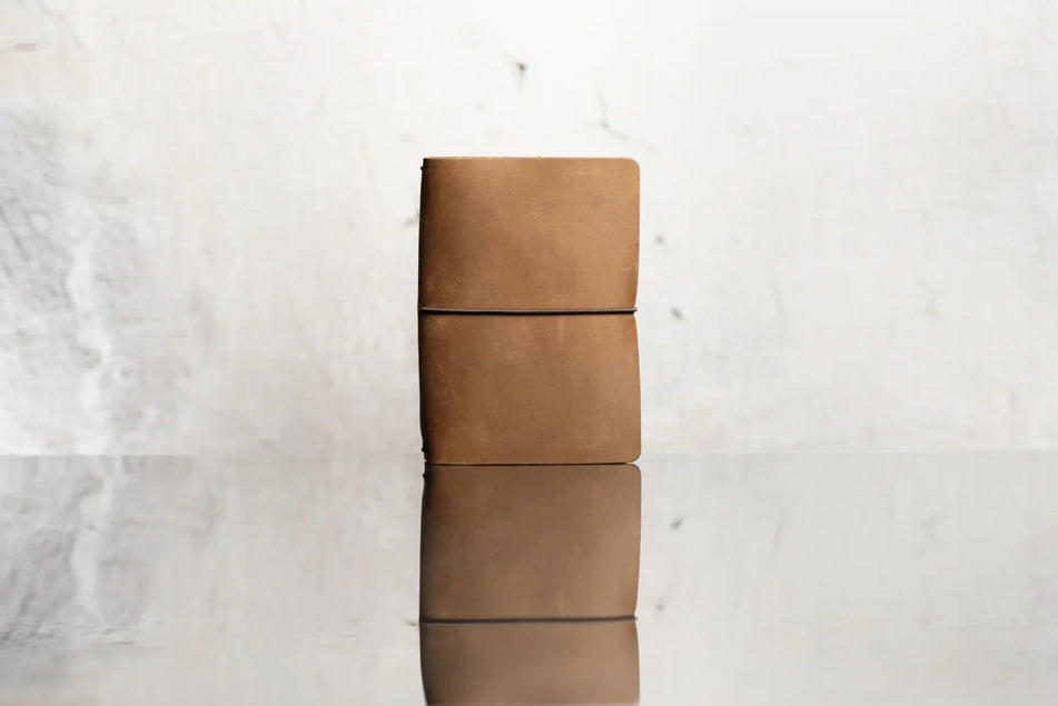 Distressed Leather Refillable Notebook cover A6, A5, B6