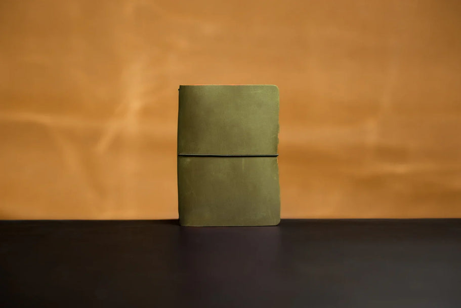 Distressed Leather Refillable Notebook cover A6, A5, B6