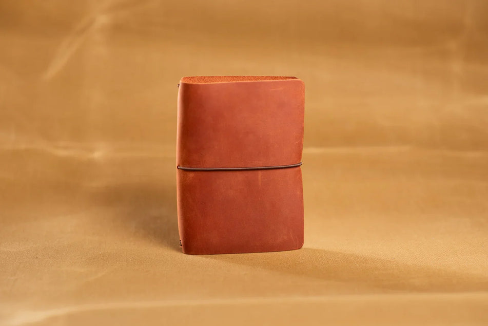 Distressed Leather Refillable Notebook cover A6, A5, B6