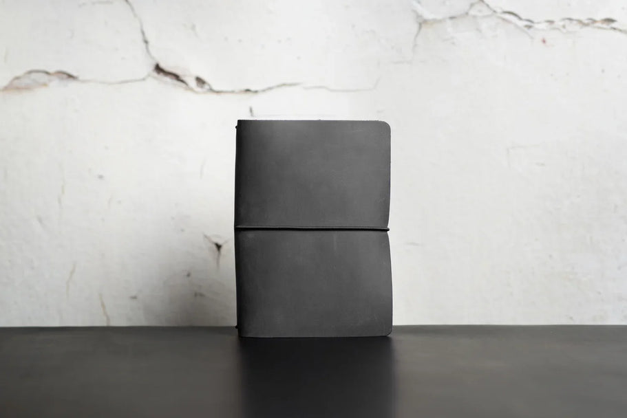 Distressed Leather Refillable Notebook cover A6, A5, B6