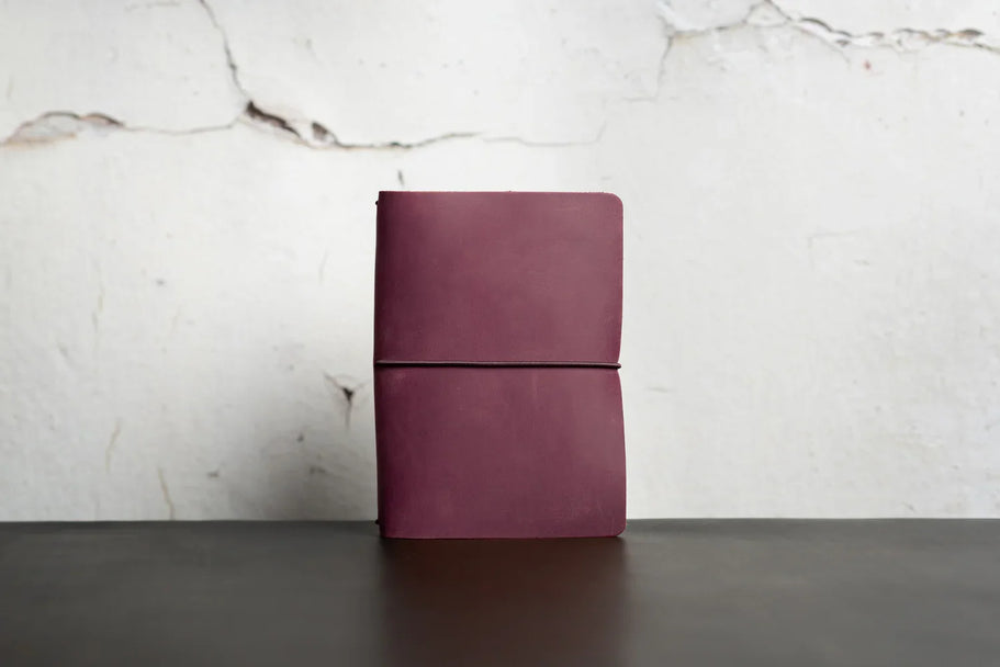 Distressed Leather Refillable Notebook cover A6, A5, B6