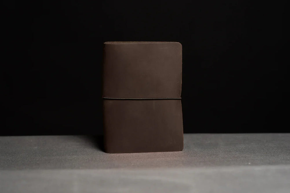 Distressed Leather Refillable Notebook cover A6, A5, B6