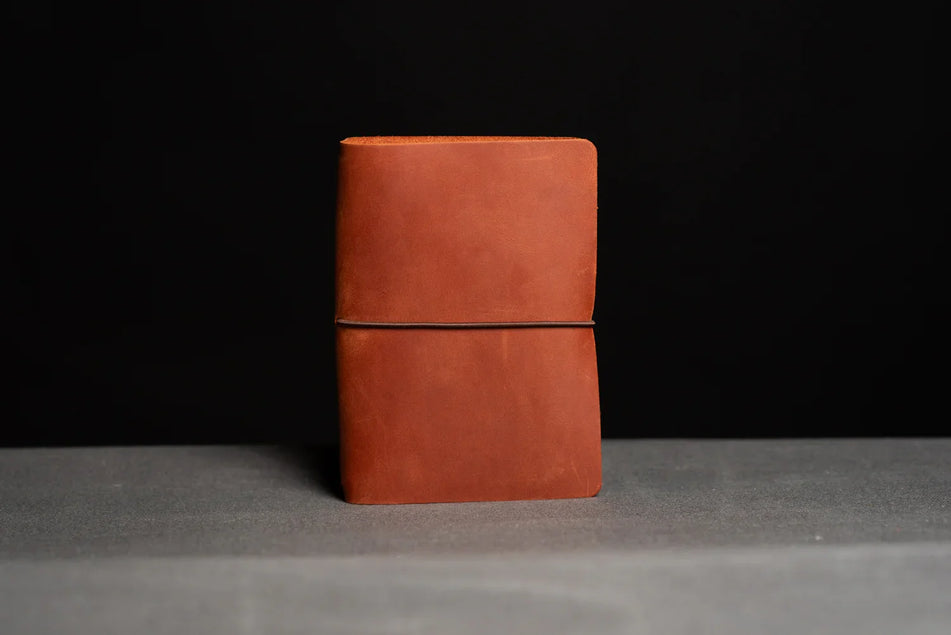 Distressed Leather Refillable Notebook cover A6, A5, B6