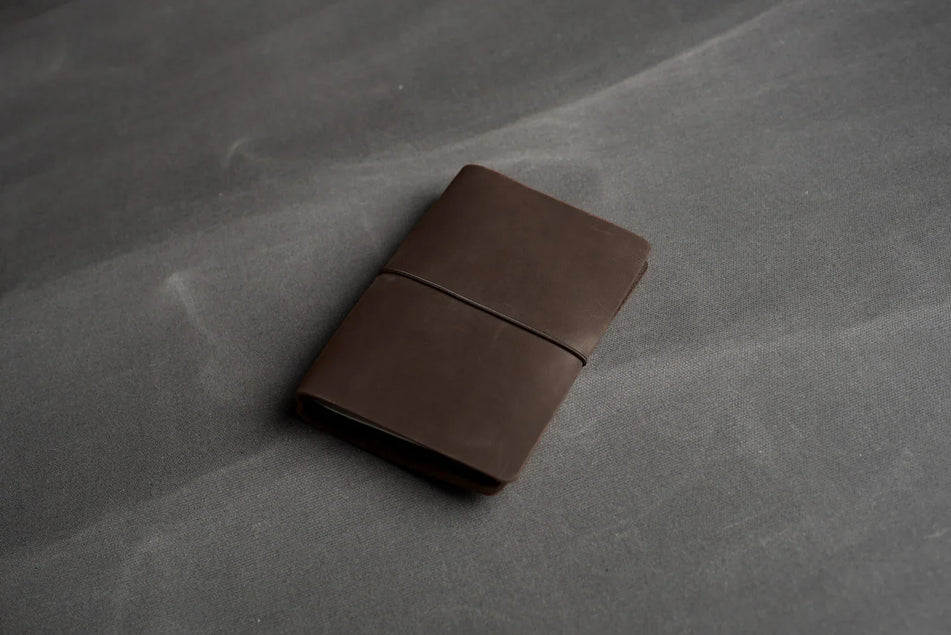 Distressed Leather Refillable Notebook cover A6, A5, B6