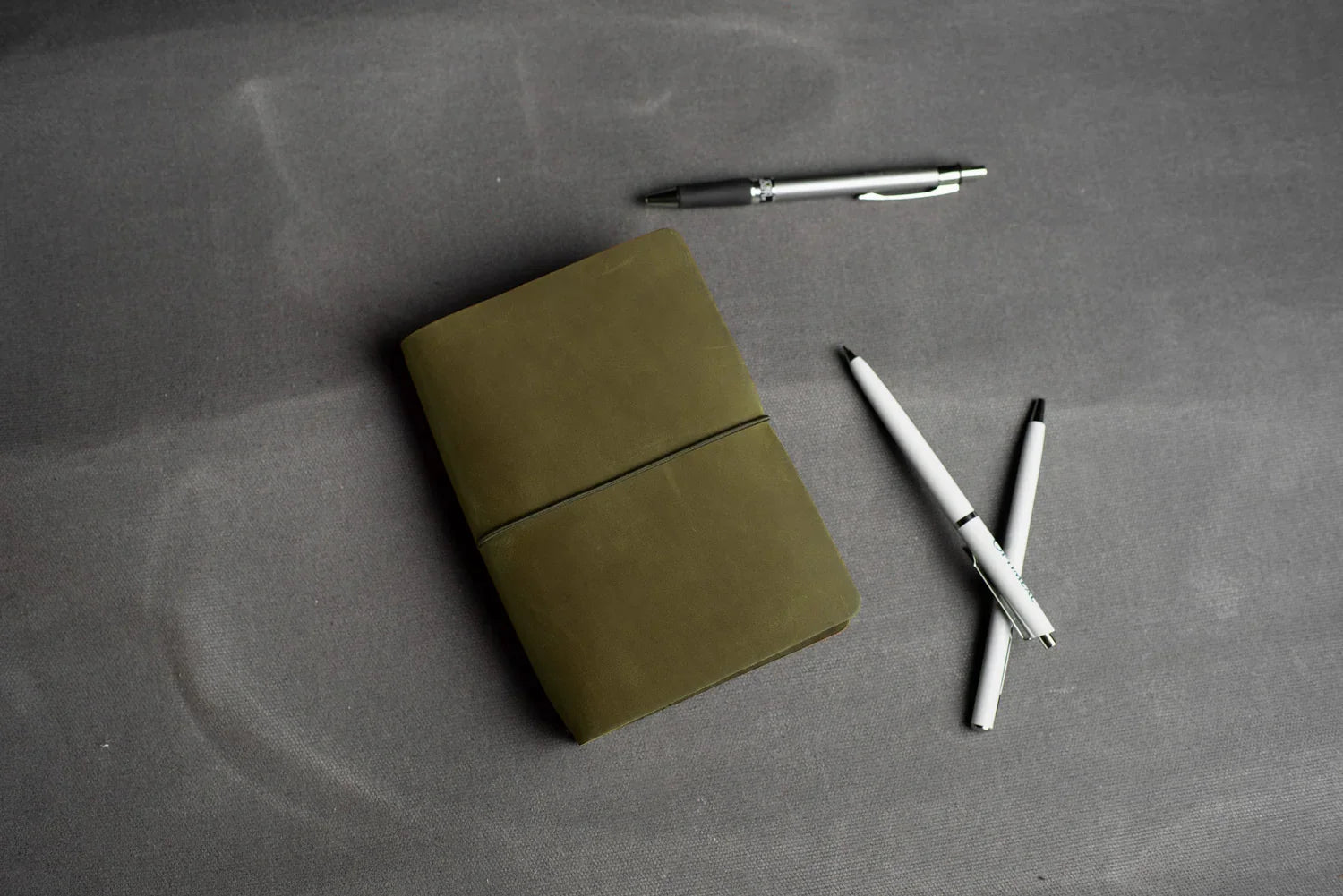 Distressed Leather Refillable Notebook cover A6, A5, B6