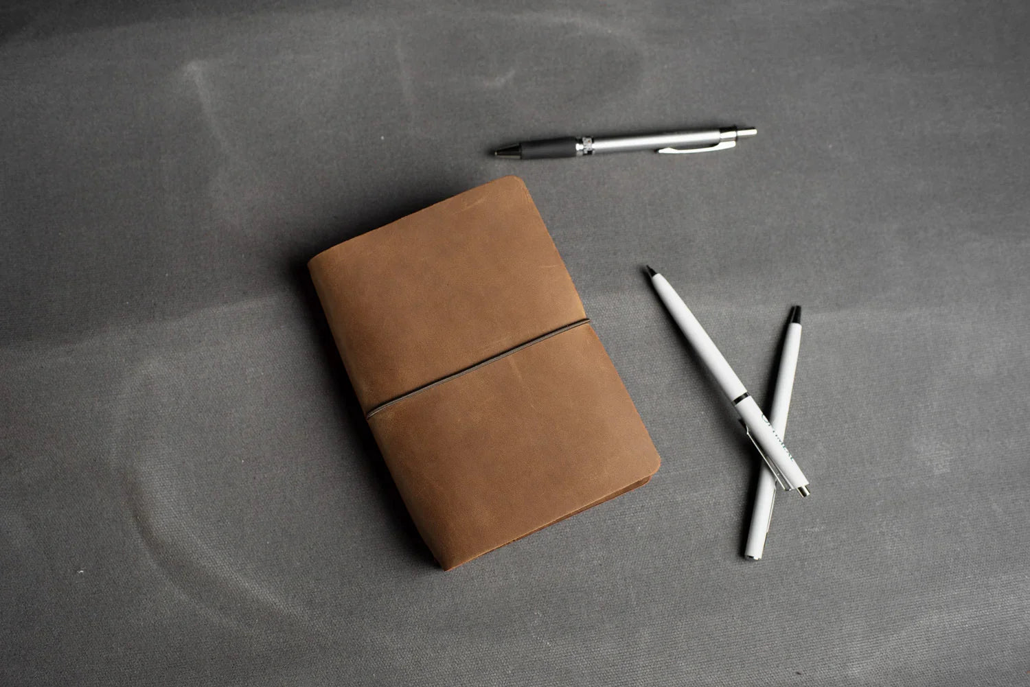 Distressed Leather Refillable Notebook cover A6, A5, B6