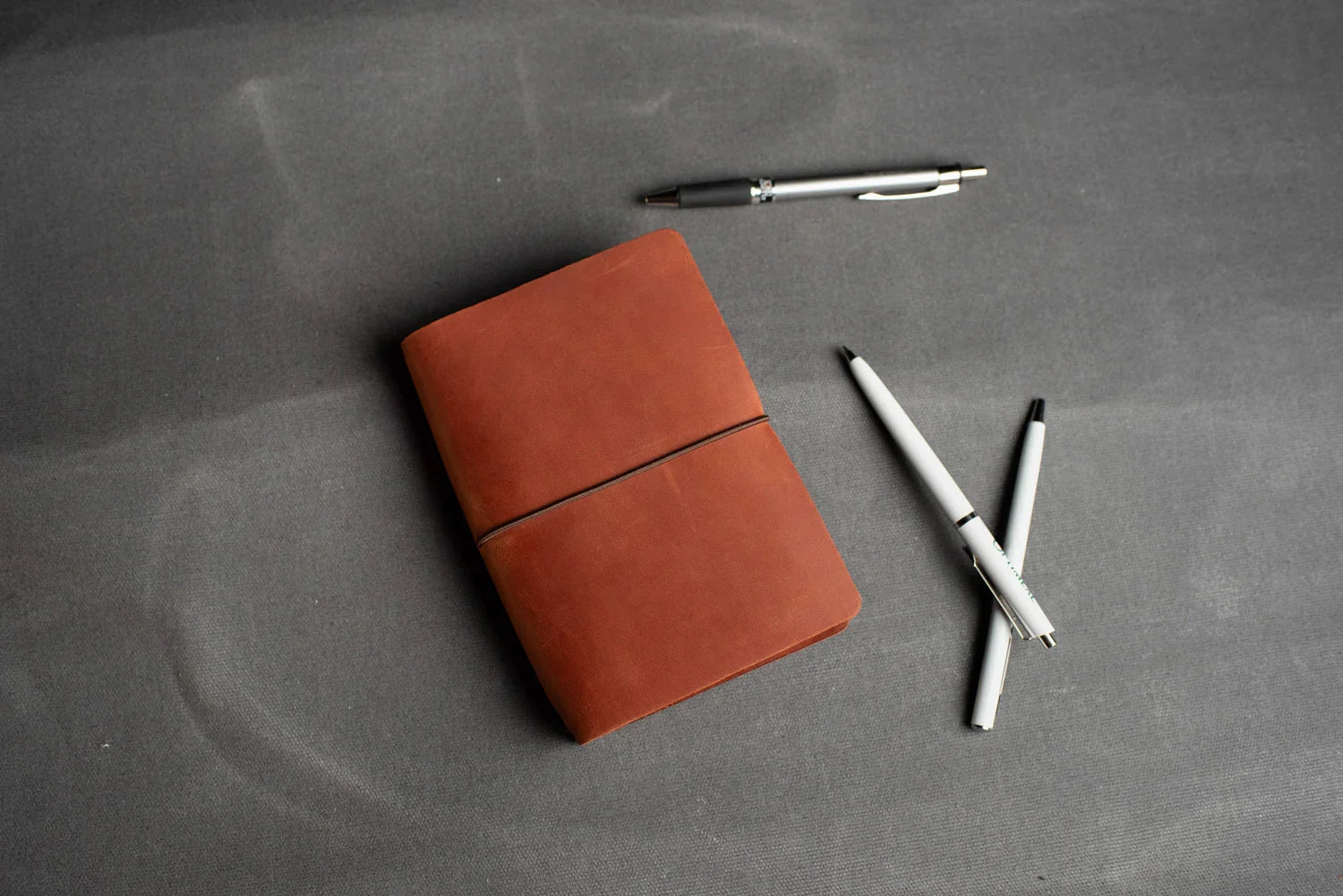 Distressed Leather Refillable Notebook cover A6, A5, B6