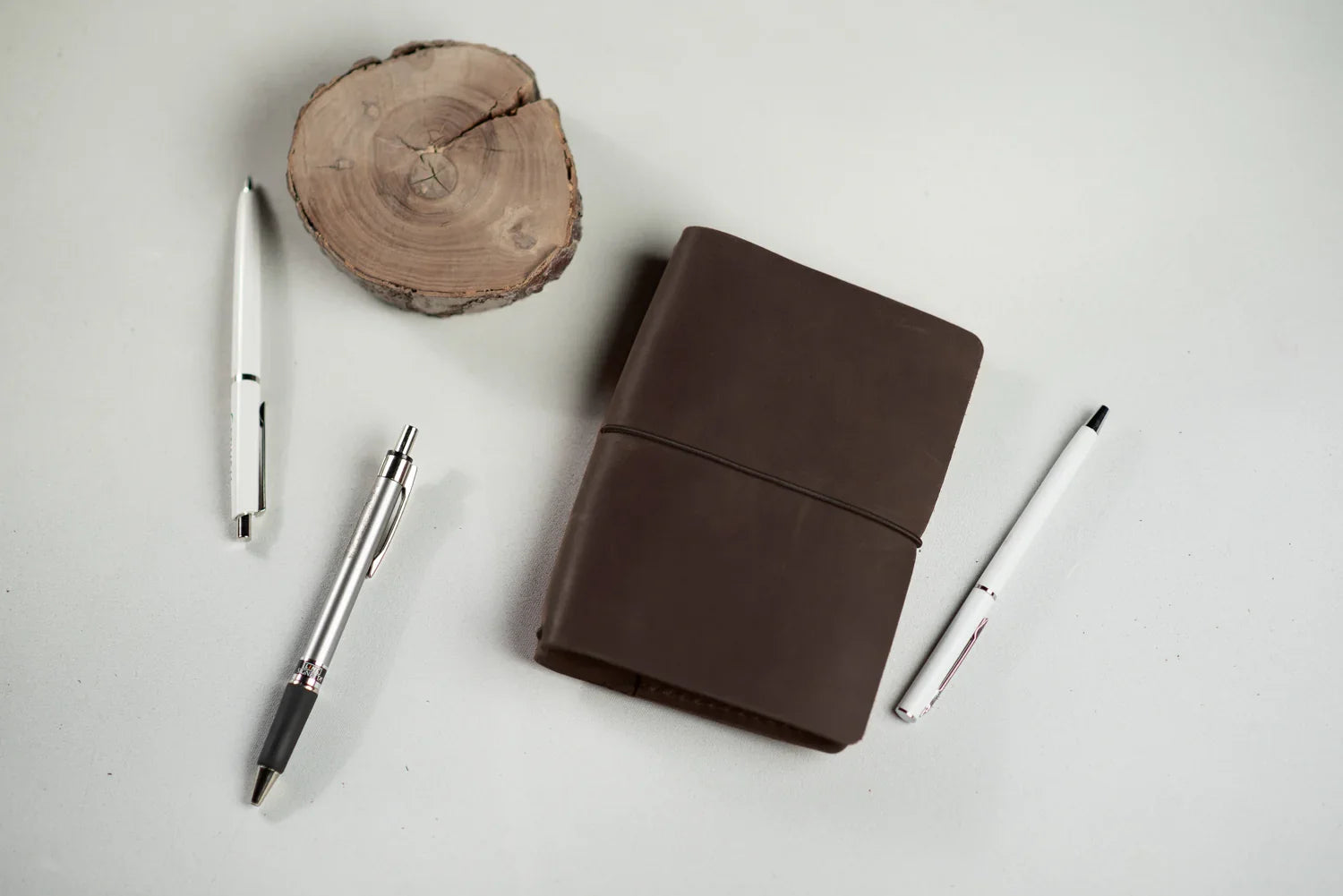 Distressed Leather Refillable Notebook cover A6, A5, B6