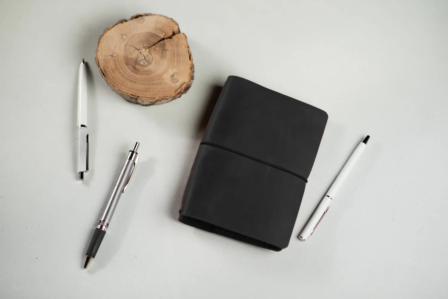 Distressed Leather Refillable Notebook cover A6, A5, B6