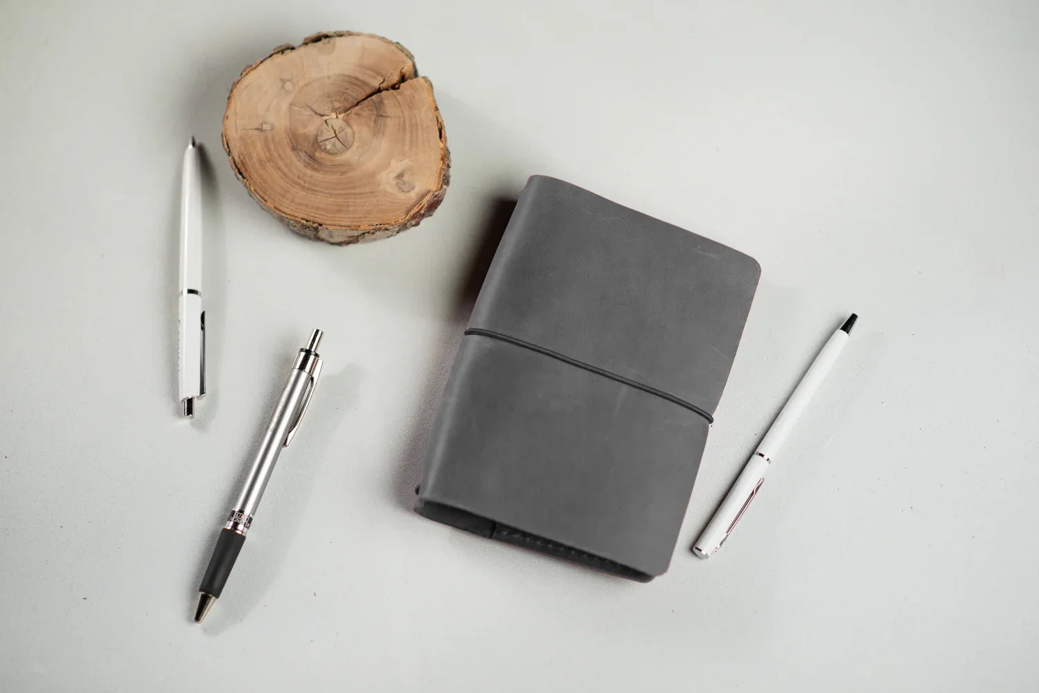Distressed Leather Refillable Notebook cover A6, A5, B6