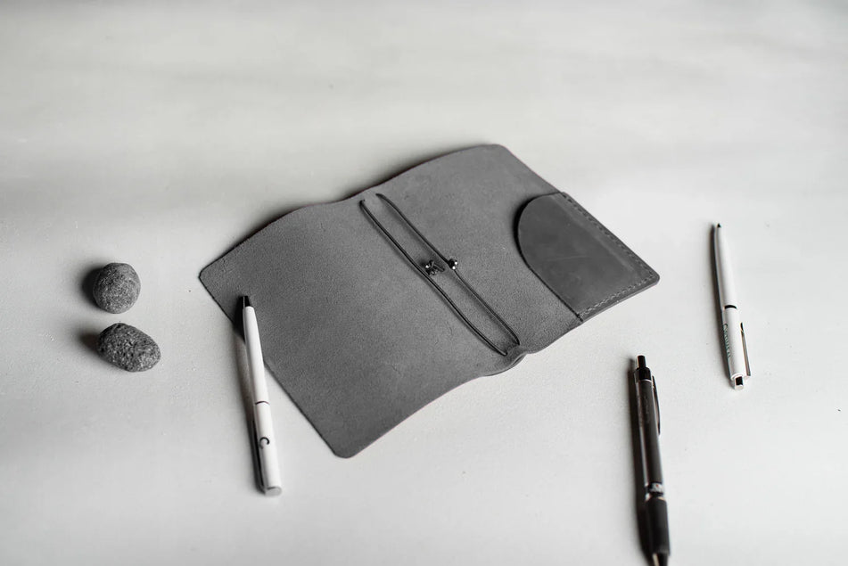 Distressed Leather Refillable Notebook cover A6, A5, B6