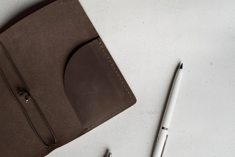 Distressed Leather Refillable Notebook cover A6, A5, B6