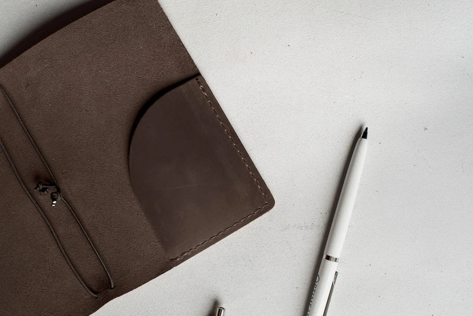 Distressed Leather Refillable Notebook cover A6, A5, B6