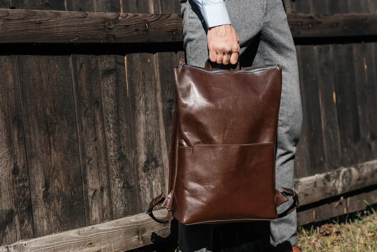 Minimalist Leather Backpack for Work & Travel | Flatrock