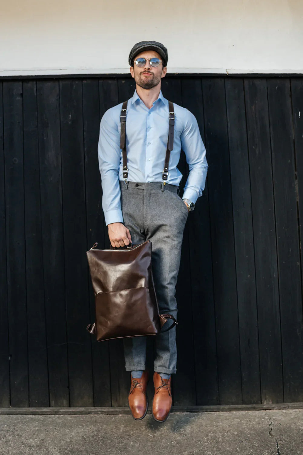 Minimalist Leather Backpack for Work & Travel | Flatrock