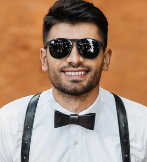 Handmade Leather Bow Tie – Groom, Wedding, Party Look
