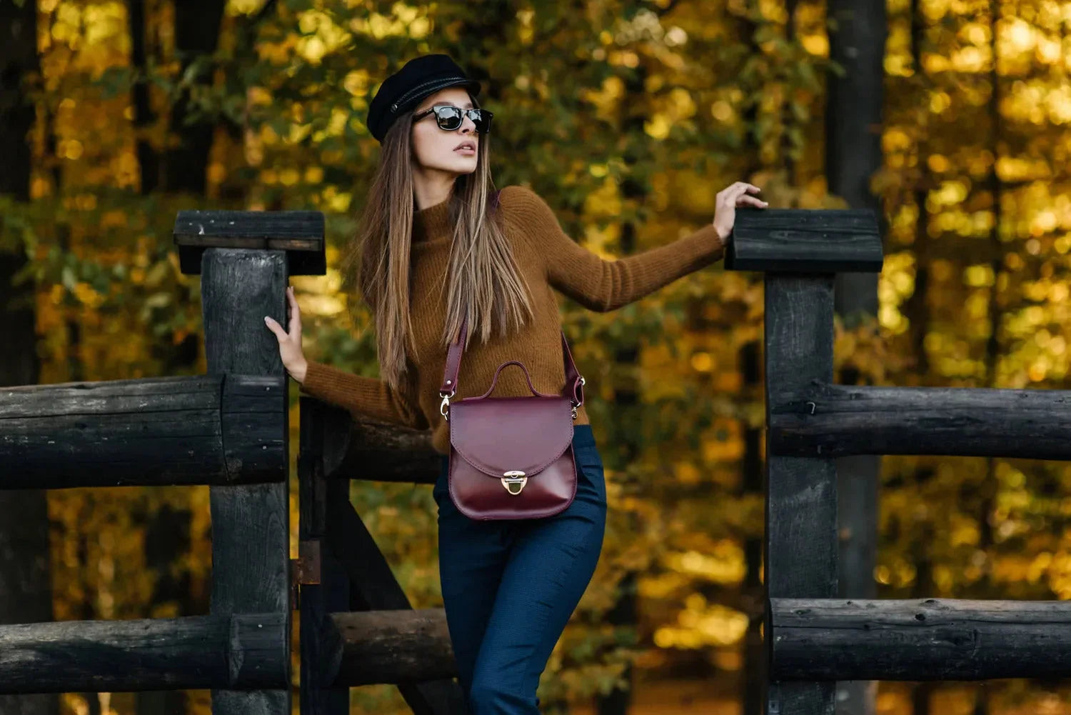 Women's Leather Crossbody Bag | Blossom