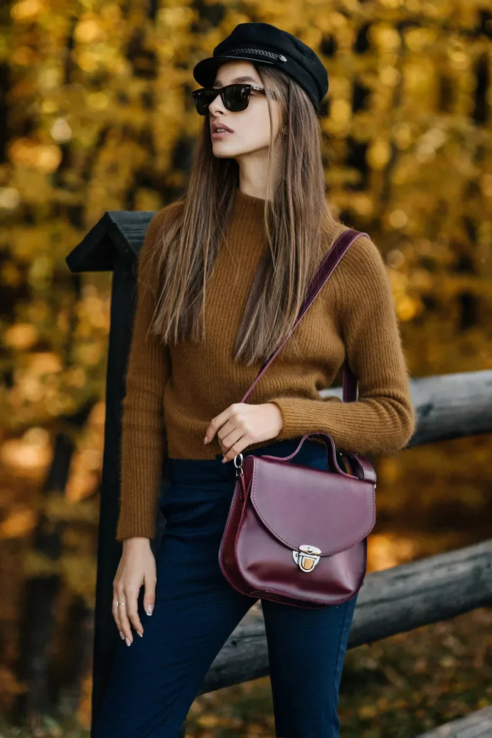 Women's Leather Crossbody Bag | Blossom