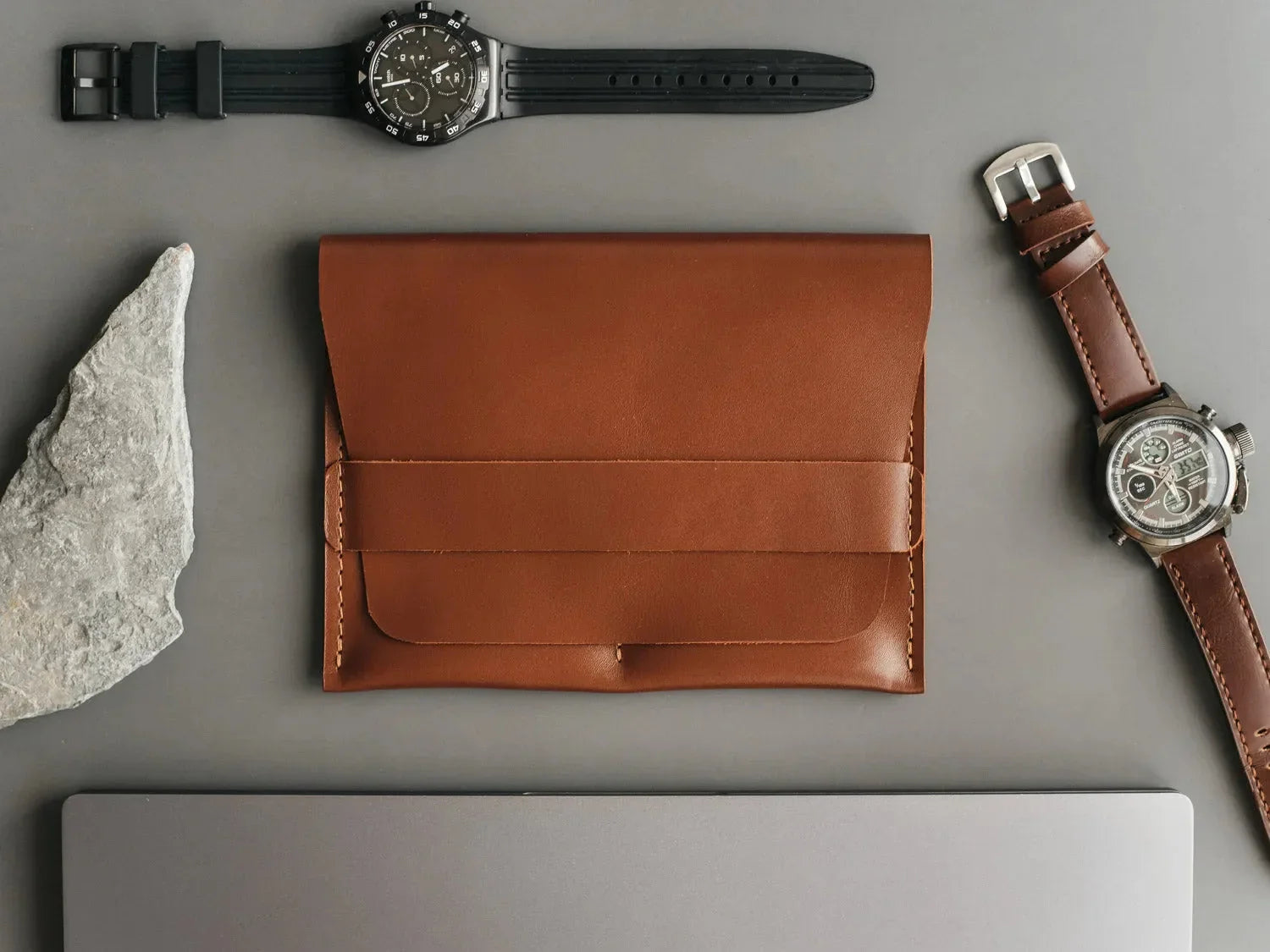 Leather Watch Travel Case – Holds 1/2/3 Watches
