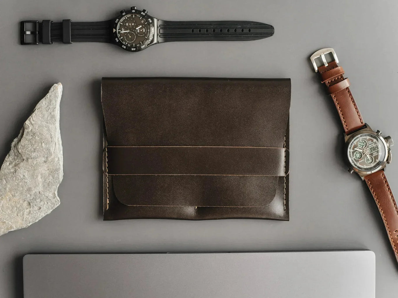 Leather Watch Travel Case – Holds 1/2/3 Watches