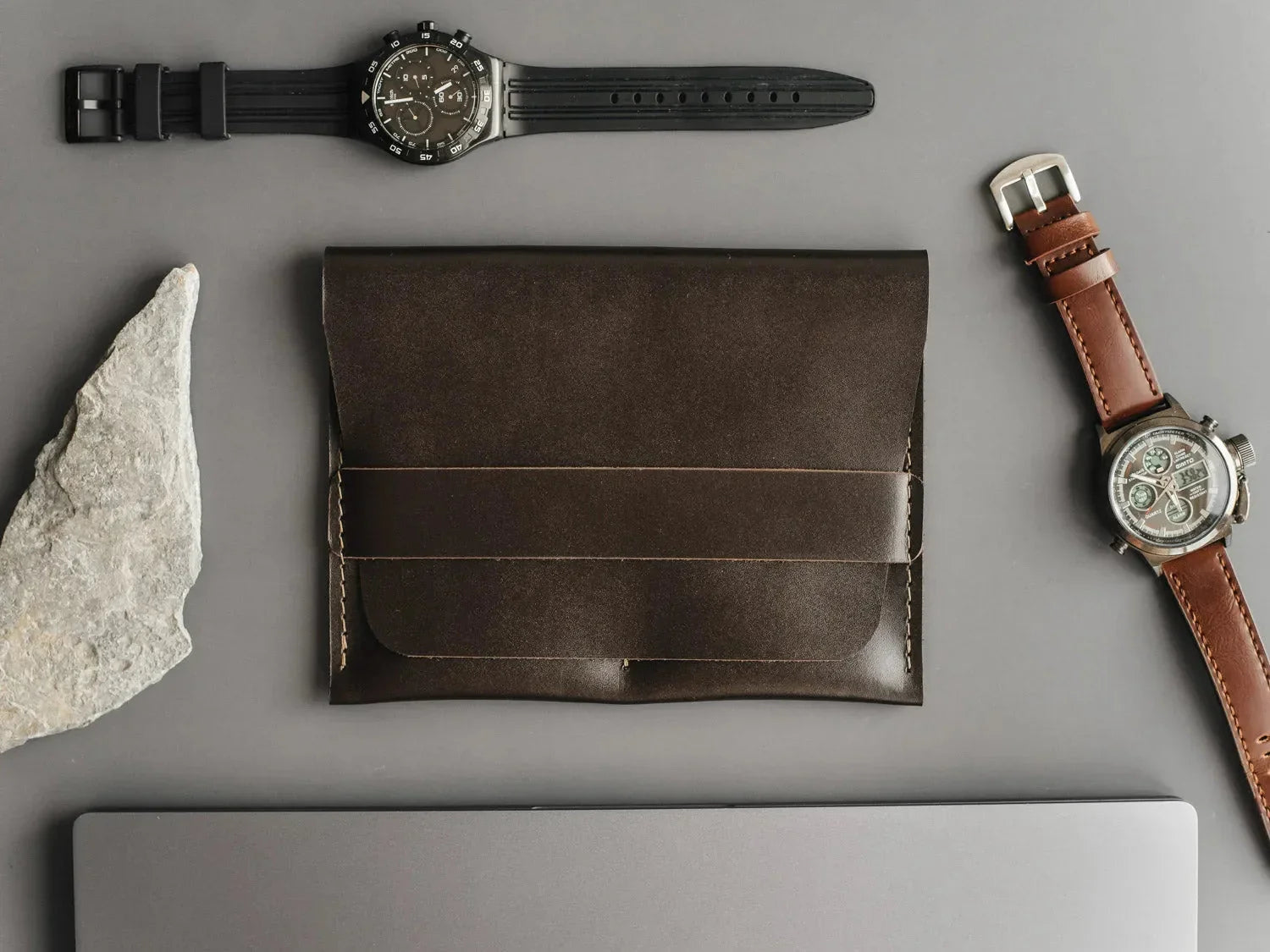 Leather Watch Travel Case – Holds 1/2/3 Watches
