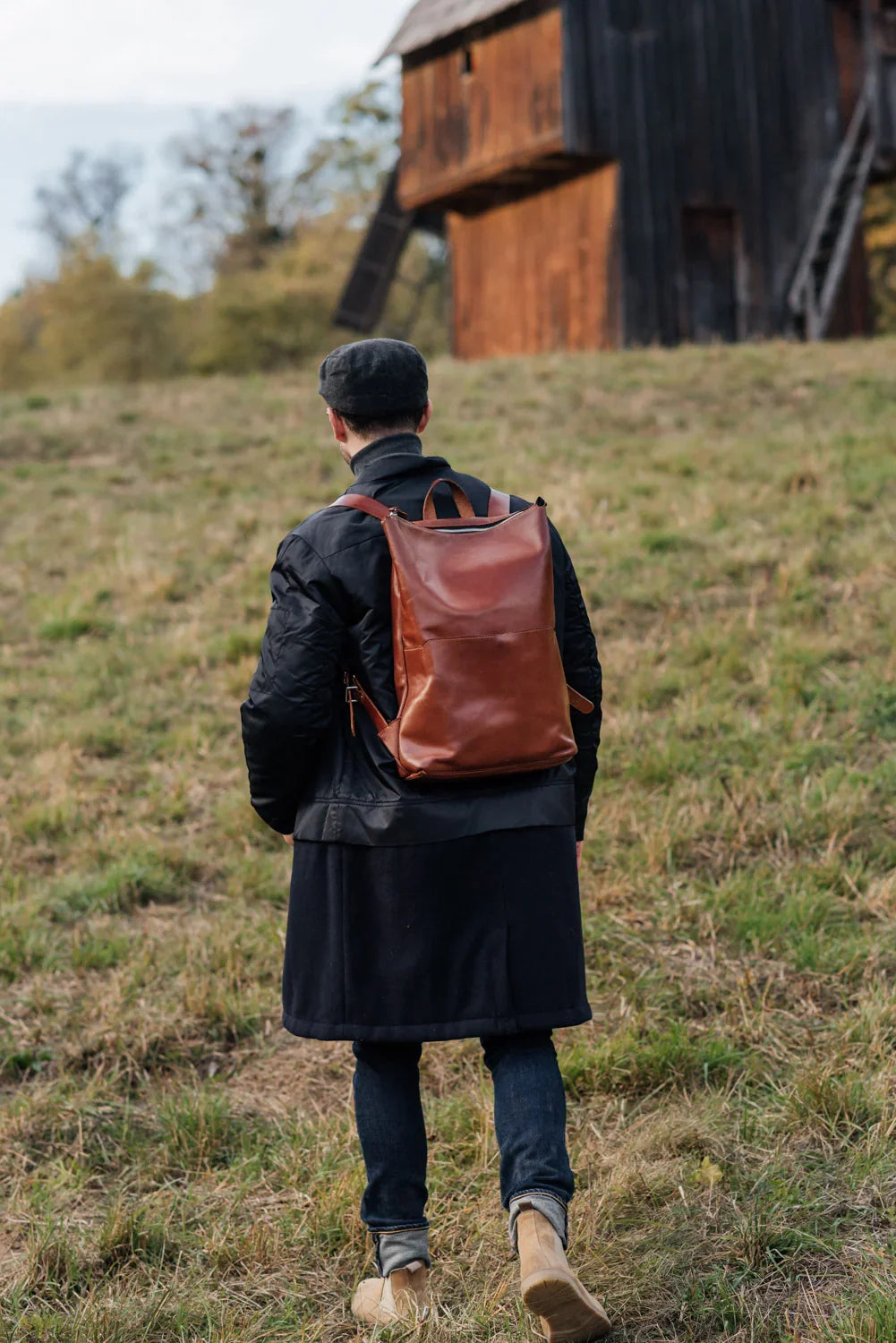 Minimalist Leather Backpack for Work & Travel | Flatrock