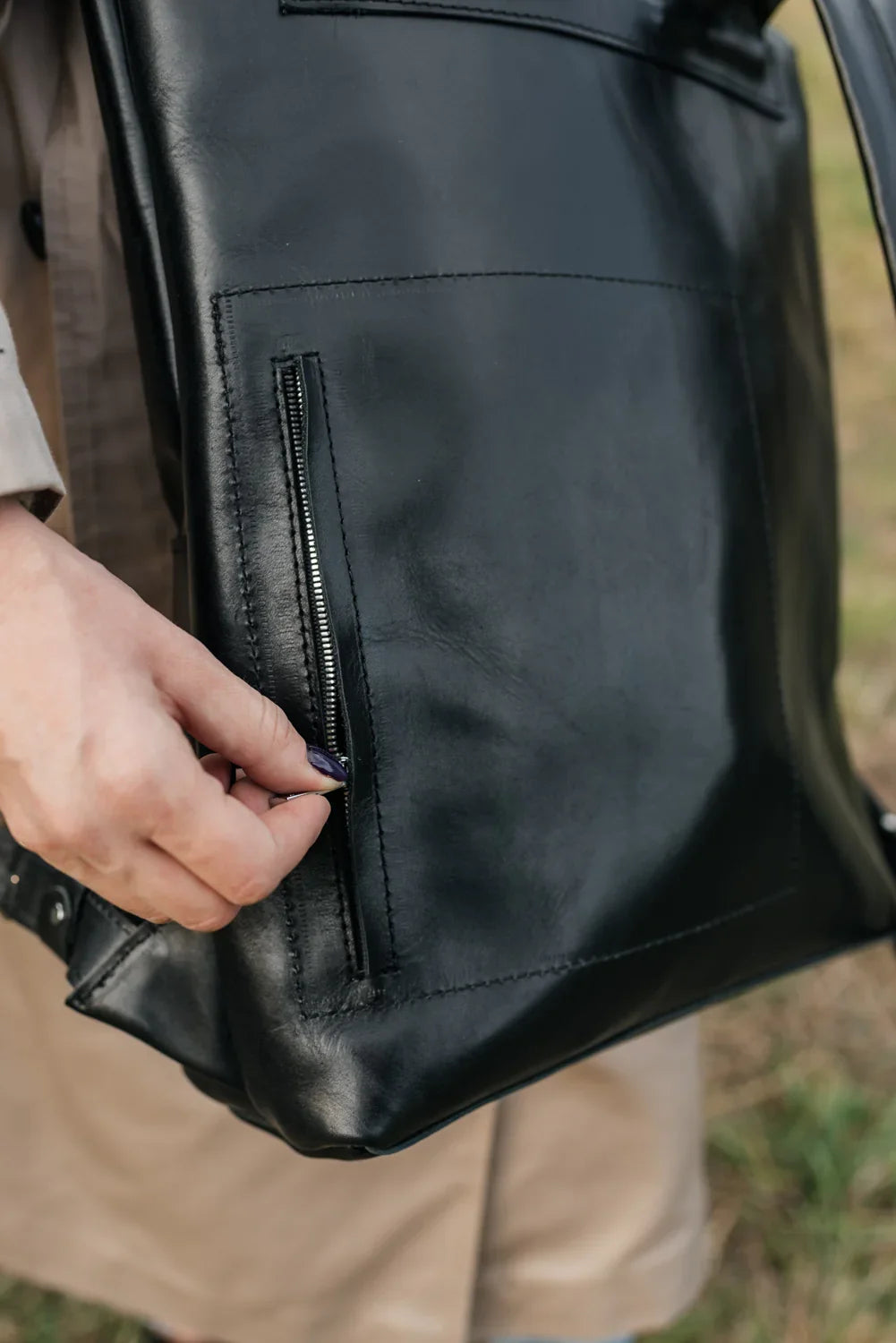 Minimalist Leather Backpack for Work & Travel | Flatrock