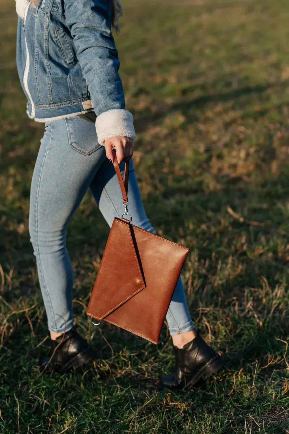 Leather Envelope Clutch – A4 Document Holder