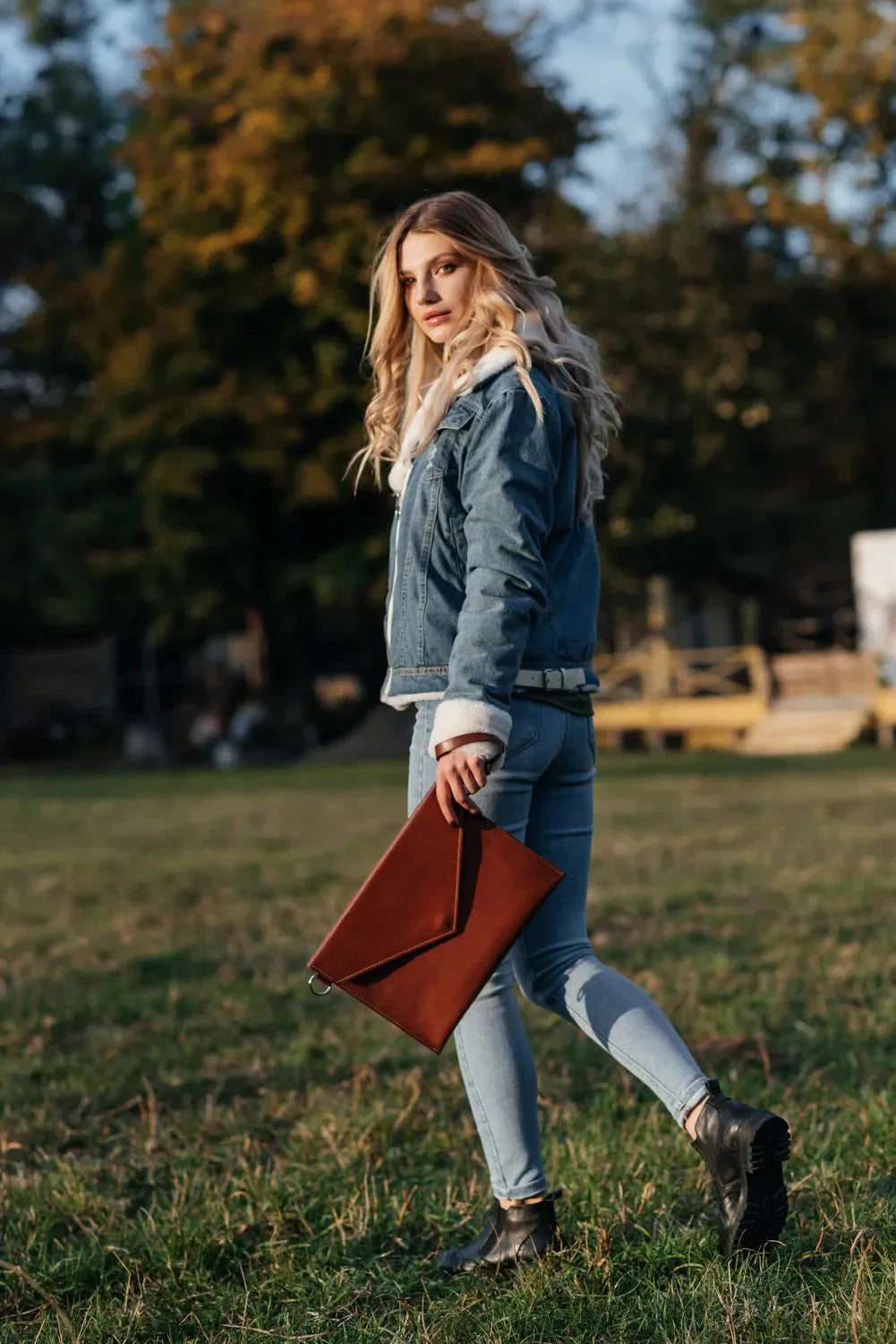 Leather Envelope Clutch – A4 Document Holder
