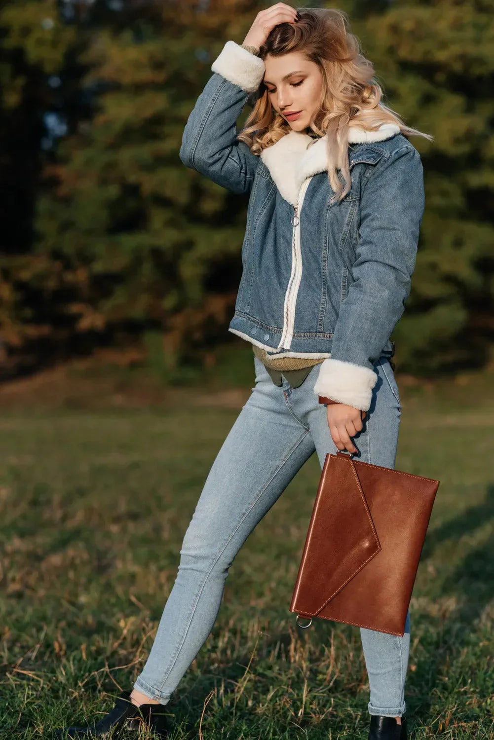 Leather Envelope Clutch – A4 Document Holder