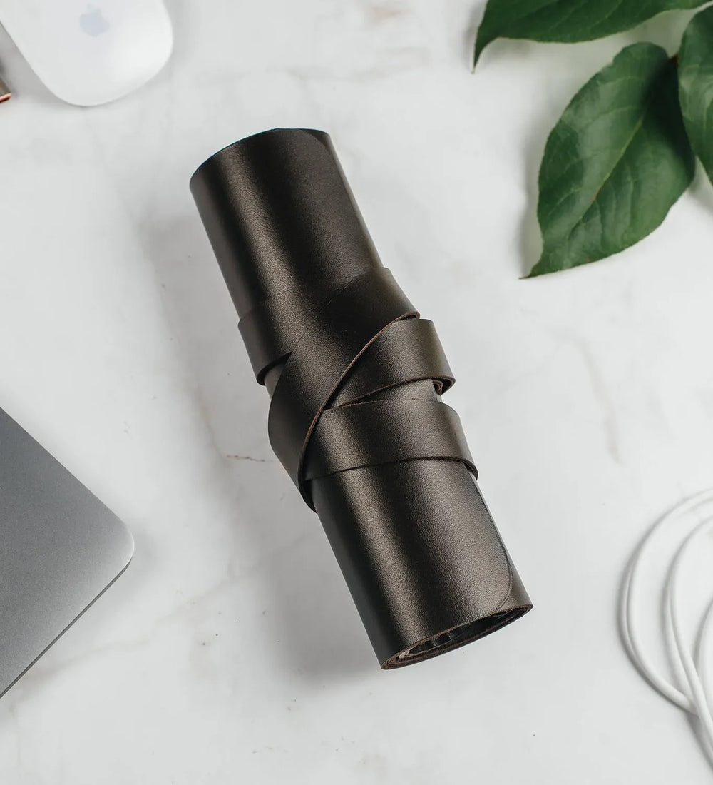 Roll-Up Leather Cord & Tools Wrap – Smooth Finish