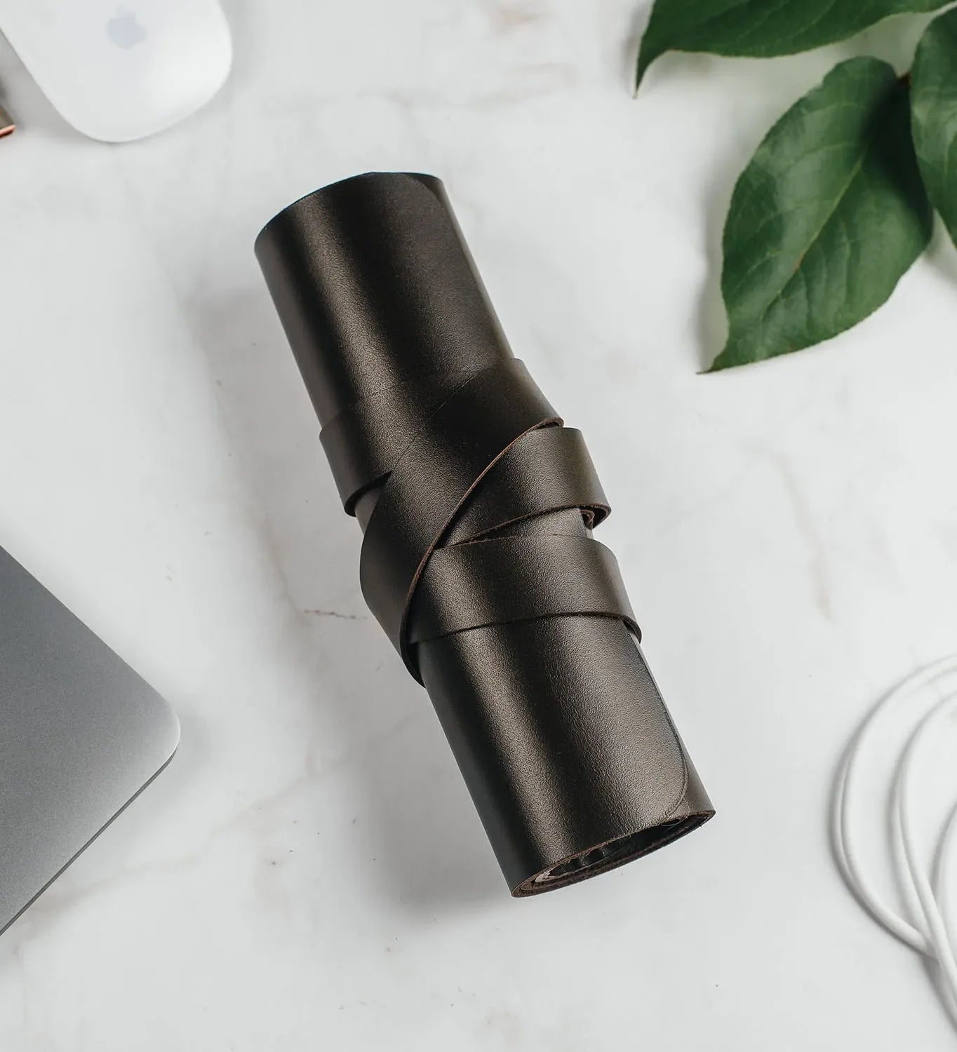 Roll-Up Leather Cord & Tools Wrap – Smooth Finish