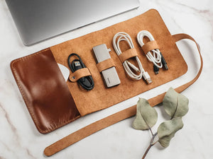 Roll-Up Leather Cord & Tools Wrap – Smooth Finish