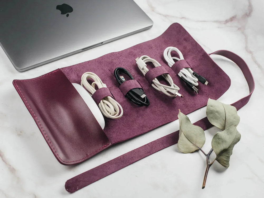 Roll-Up Leather Cord & Tools Wrap – Smooth Finish