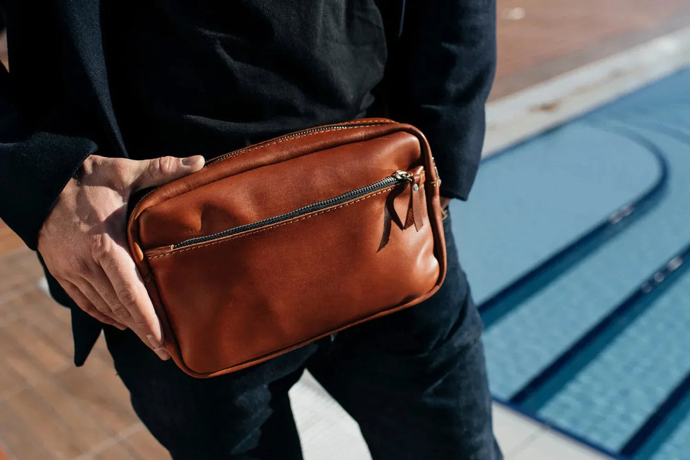 Zippered Leather Crossbody & Waist Bag | Orson