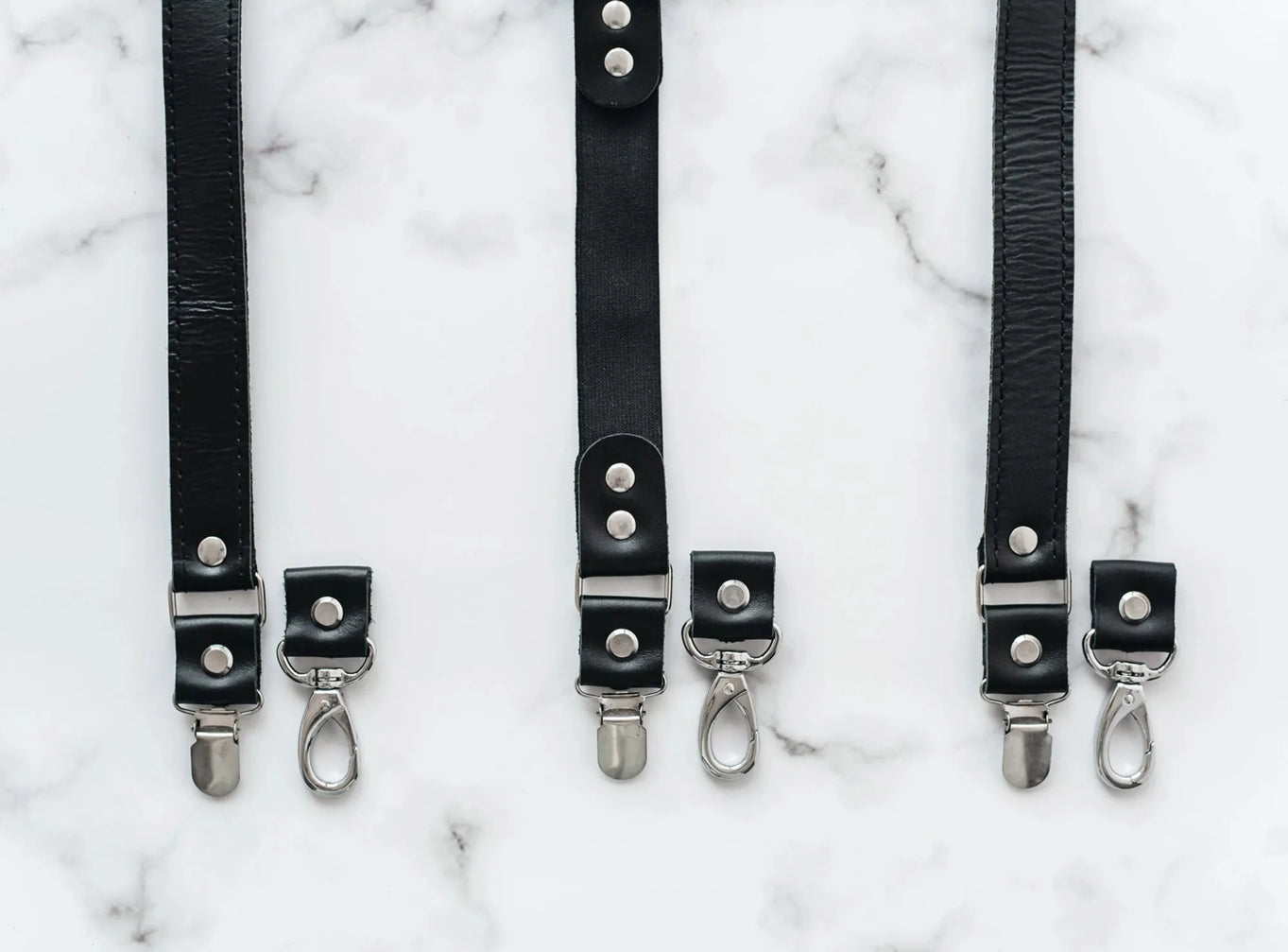 Premium Leather Braces with Buckles | Black - Wenderfarer