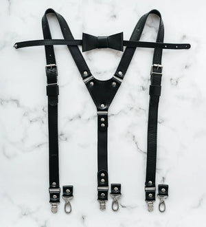 Premium Leather Suspenders – Adjustable with Metal Buckles