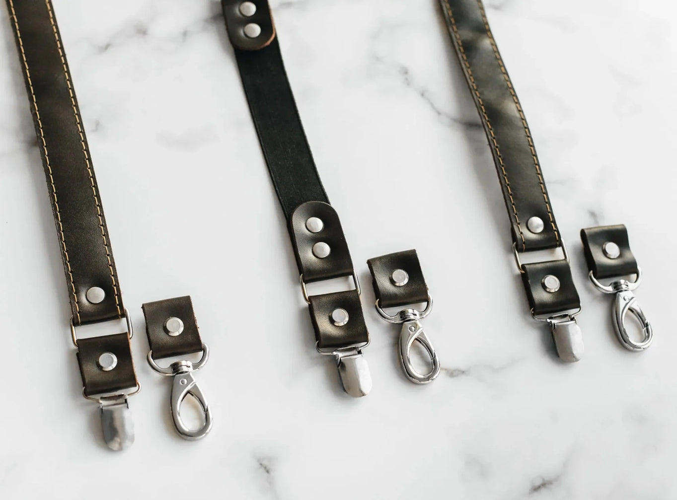Premium Leather Suspenders – Adjustable with Metal Buckles